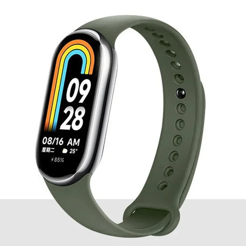 Silicone Strap For Xiaomi Mi band 8-8 NFC Sport Belt Replacement miband8 Bracelet waterproof smart band 8 watchband Accessories