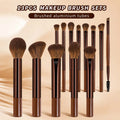 Brush Set, Includes 14pcs Makeup Brushes + 1pc Makeup Bag + 2pcs Makeup Sponges, Containing Foundation Brush, Blush Brush