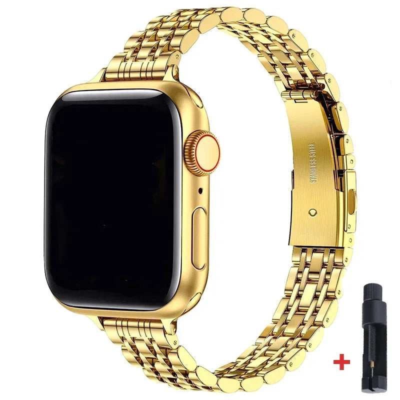 Stainless Steel Strap For Apple Watch Ultra 2 Band 49mm 42 44mm Metal Bracelet iWatch Series 10 46mm 9 8 7 6 SE 5 4 3 45mm 41mm