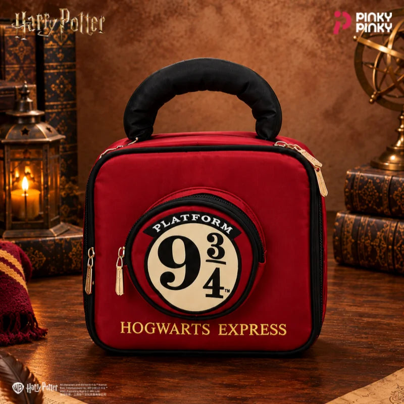 Pinky Harry Potter Cosmetic Bag Toiletry Bag Lunch Bag Multifunctional Handbag for Commuting Outing Gifting for Students Women