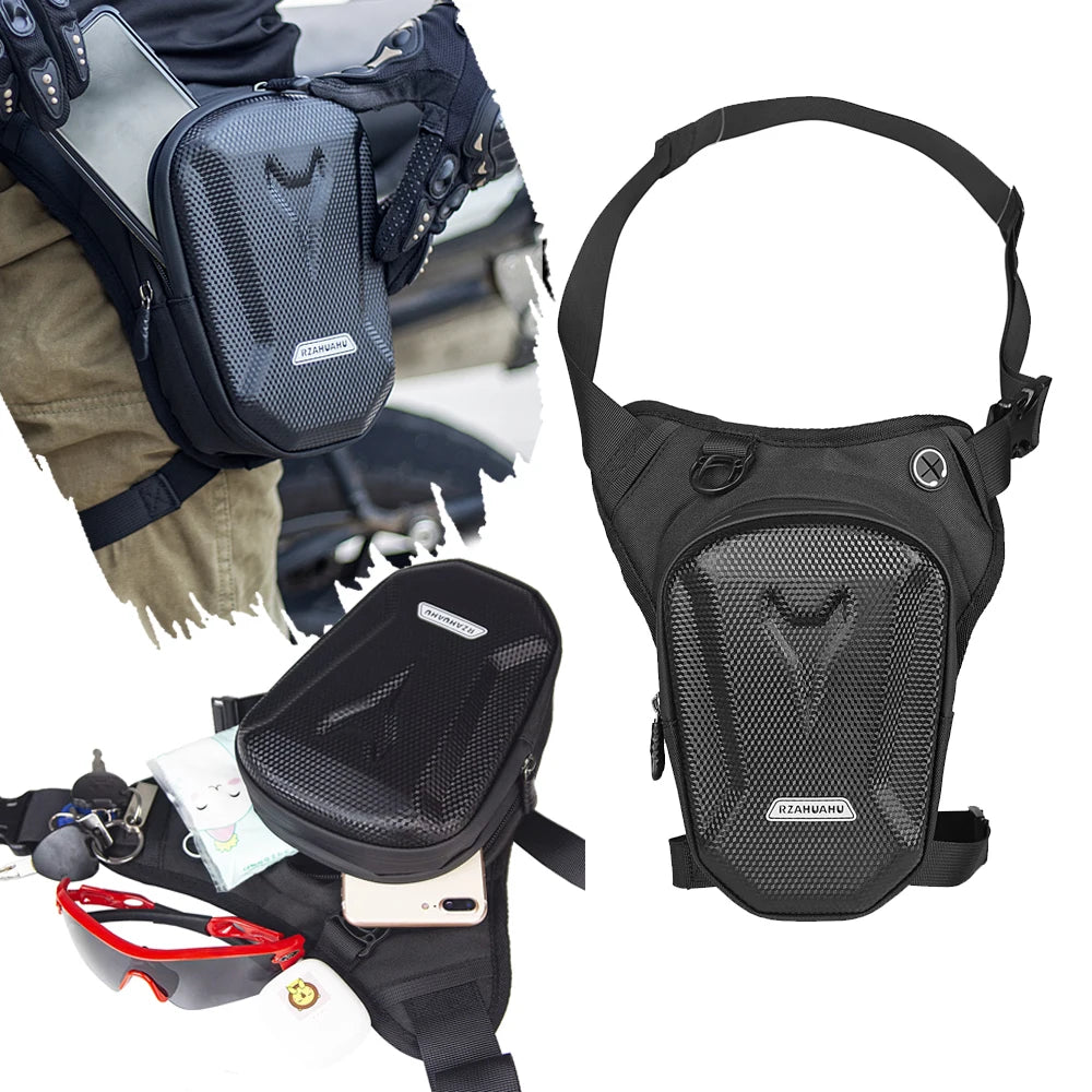 Motorcycle Leg Side Bag Leg Bag for Men Women Hard Shell New Motorbike Waist Bag Male Hip Bum Leg Bag Phone Purse Man Fanny Pack