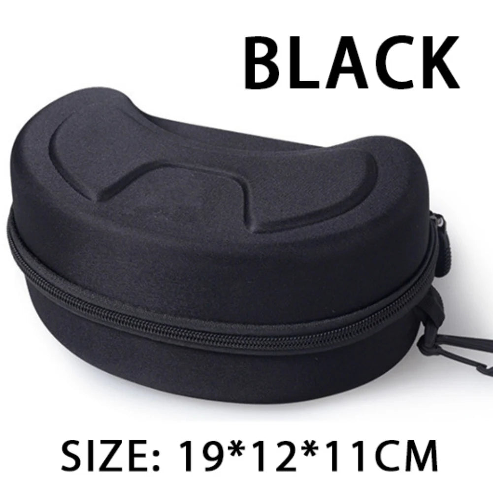 Portable Eva Ski Goggle Glasses Protector Case Snowboard Skiing Goggles Carrying Case Zipper Hard Box Holder(Without Goggles)