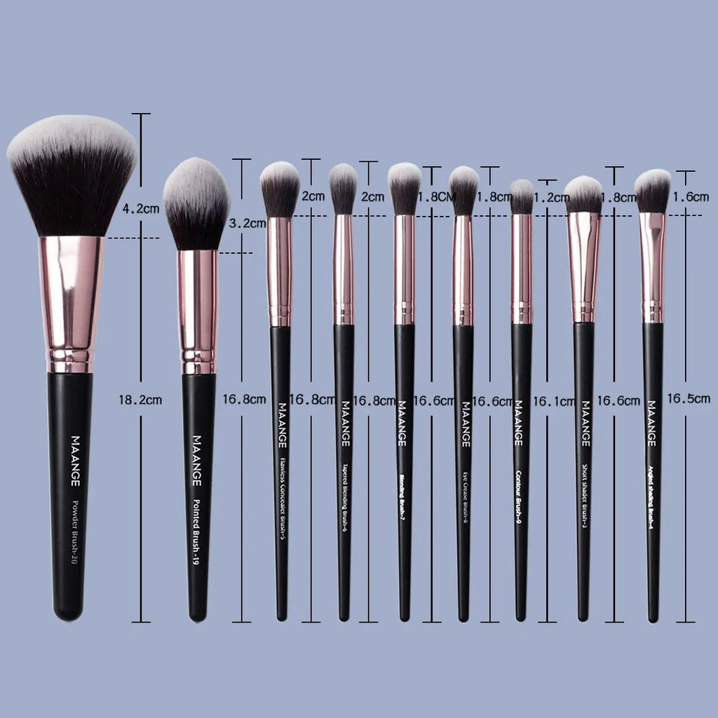 Maange 20Pcs Makeup Brushes with Box Professional Cosmetic Powder Eye Shadow Foundation Blush Blending Beauty Tool For Women