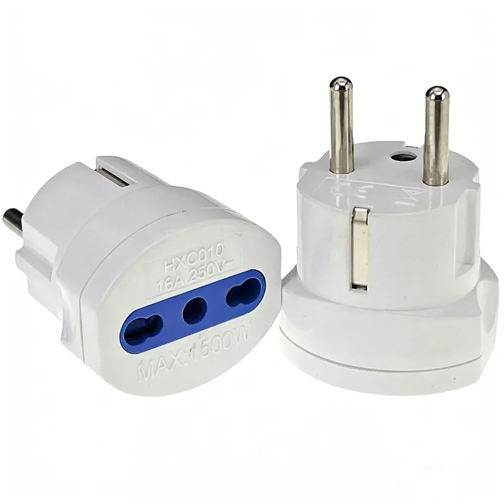 Germany France to Italy Travel Adapter 10A/16A  250V Power Plug Converter for Italy  Chile Electrical Socket