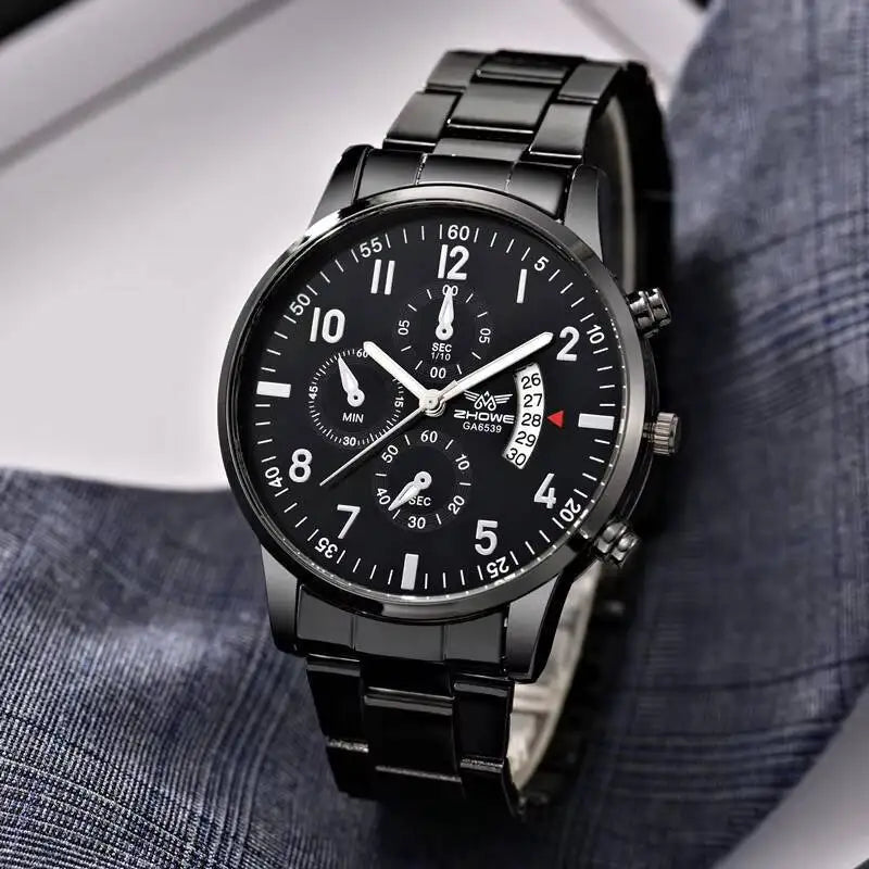 Luxury Men Business Watches Fashion Calendar Quartz Watch Male's Clock Reloj Hombre