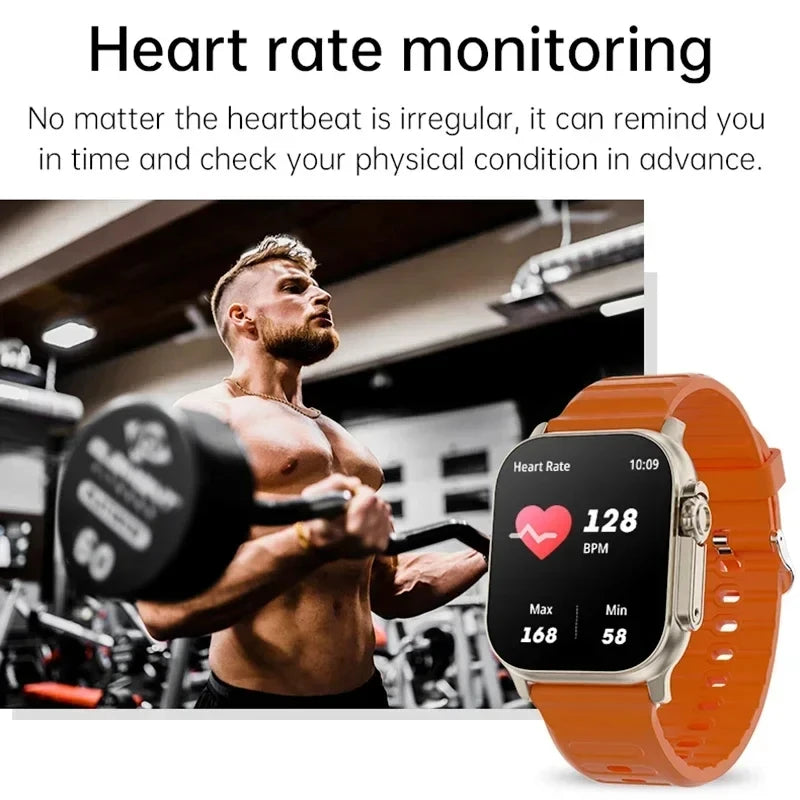 2026 New Men Smart Watch 2.01 Inch HD Screen Bluetooth Call Health Fitness Tracker Multi Sport Mode Smartwatch For Android IOS