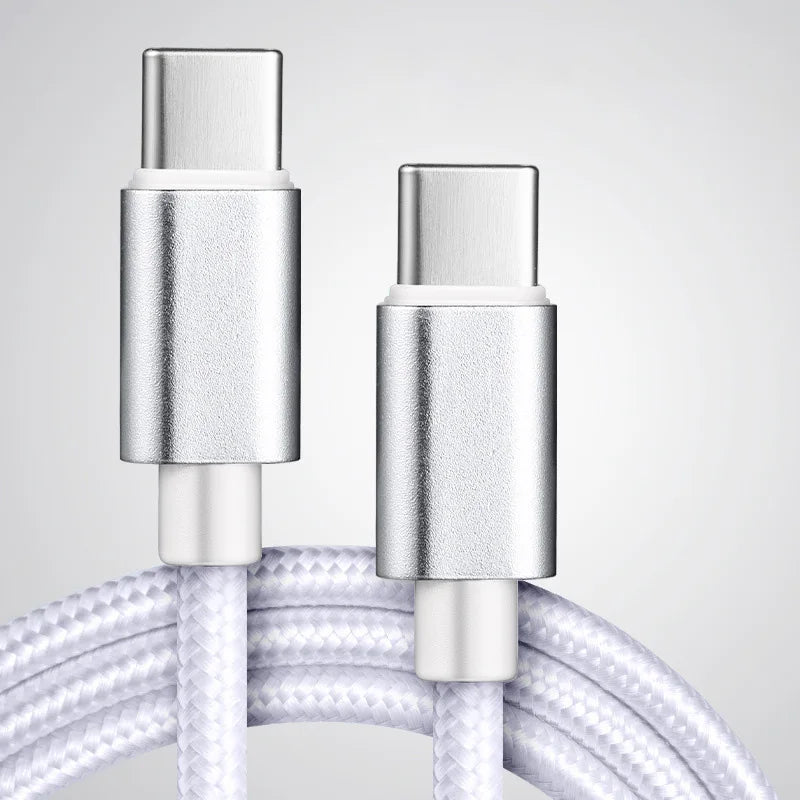 60W 5A Nylon Fast Charging Cable 1/2/3m Dual Type-C Colorful Data Cable Highspeed Data Transfer Quick Charging Wire For Xiaomi17