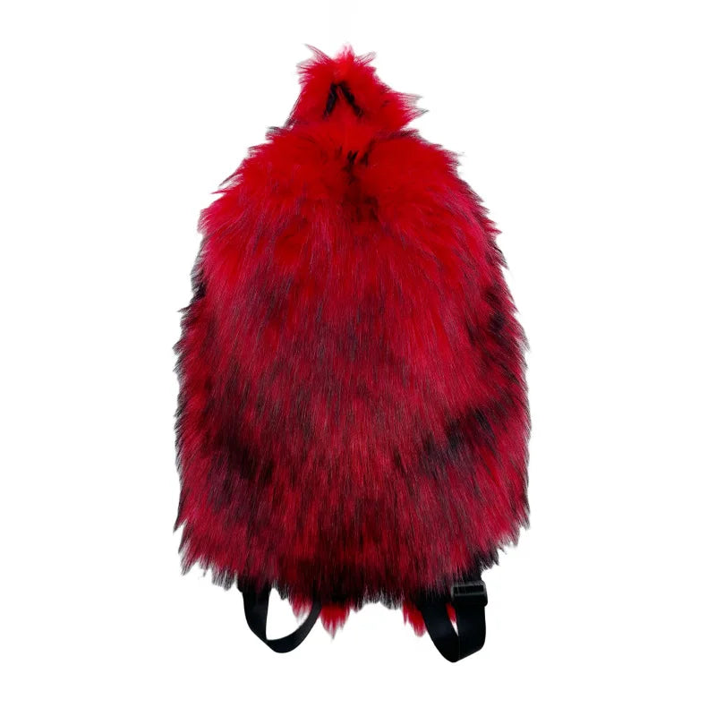 2026 NEW FASHION Y2K Faux Fur FOR Women Backpack Solid Soft Fleece Knapsack Harajuku Style Winter Ladies Bag