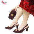 The US for Duty Free  Specials Design Nigerian Women Shoes Matching Bag Set in Royal Blue Color Italian Ladies Pumps for  Party