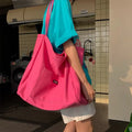 HOMEFISH Canvas Bag High Quality Reusable Shopping Shoulder Bag Women Simple Casual Daily Use Handbag Totes Female Portable