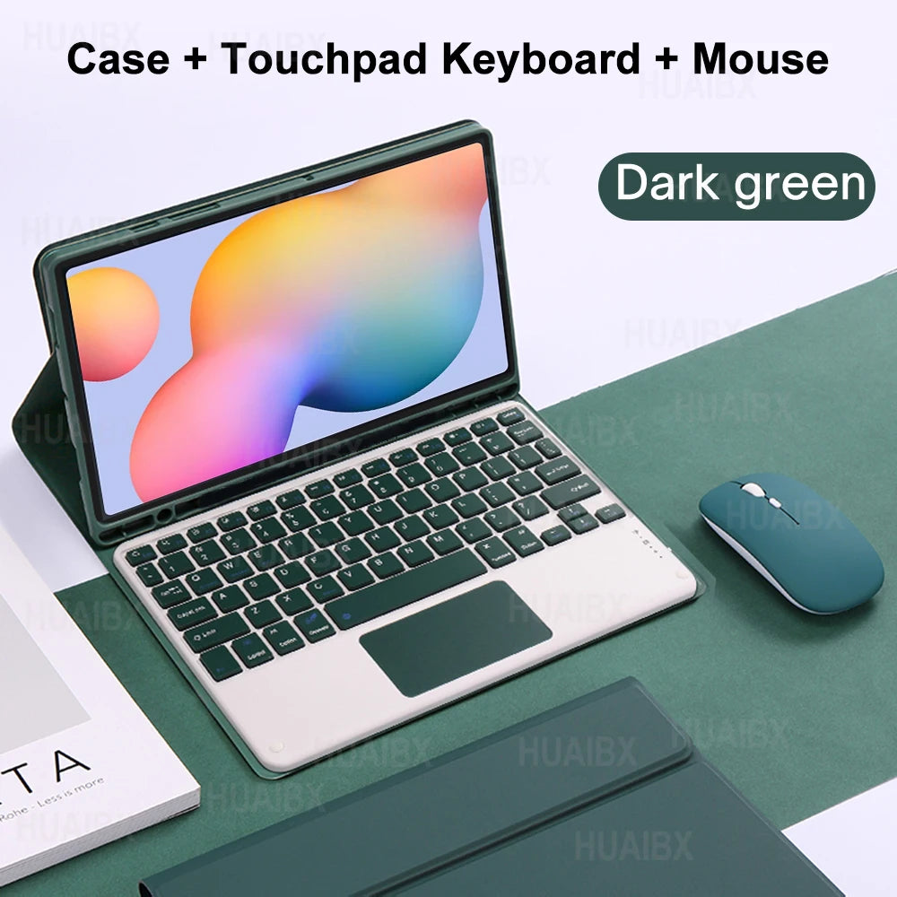 For Galaxy Tab S6 Lite 10.4 Inch Case with Keyboard, Detachable Keyboard Cover for Samsung Tab S6 Lite SM-P610 P613 P615 P619