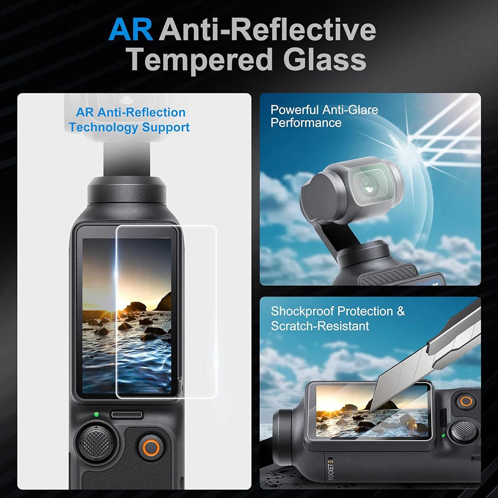 Screen Protector Tempered Glass For DJI Osmo Pocket 4/3 Ultra-Clear Anti-Scratch Lens Film For DJI Pocket 4 Accessories