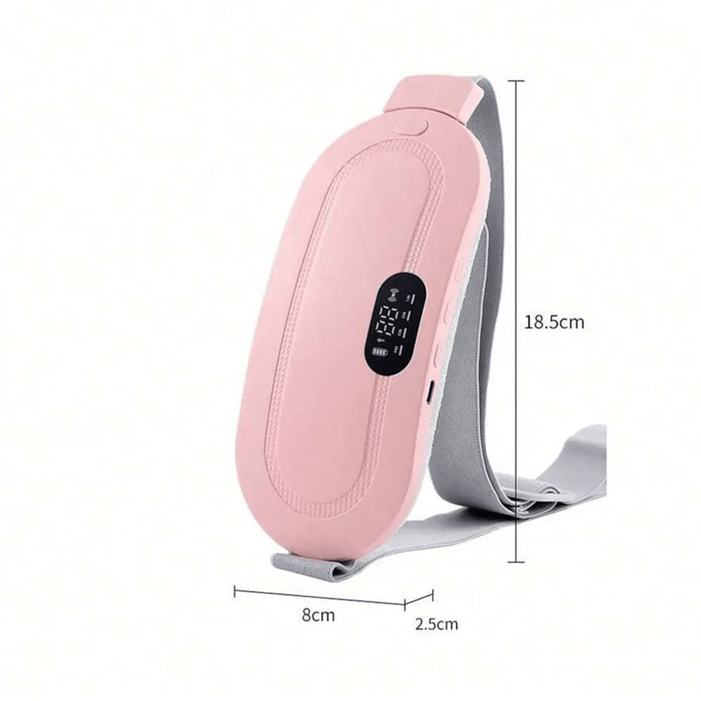 Electric Period Cramp Massager Vibrating Heating Belt for Menstrual Waist Stomach Abdominal Warm Palace Belt