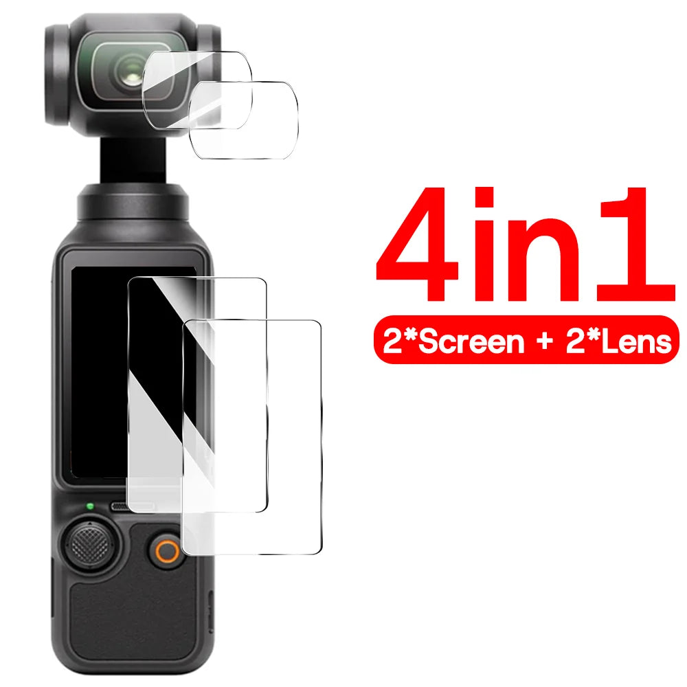9H HD Tempered Glass for DJI OSMO Pocket 4/3 Full Screen Protector For DJI Pocket 4 Gimbal Camera Lens Protect Glass Accessories