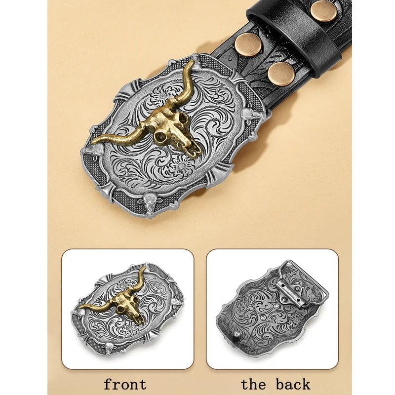 Western Belt Buckle Initial Vintage-Cowboy Rodeo Silver Large Belt Buckle for Men Women