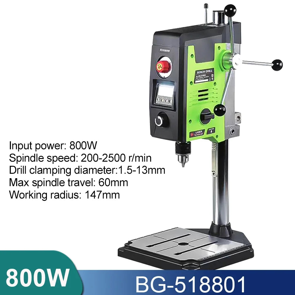 ALLSOME Mini Bench Drill Bench Drilling Machine Variable Speed Drilling Chuck 1-16mm For DIY Wood Metal Electric Tools