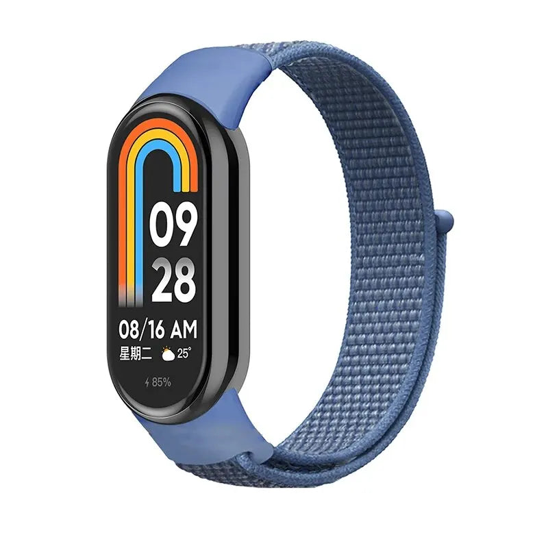 Nylon Loop Strap For Xiaomi Mi Band 8 7 6 5 4 3 Bracelet SmartWatch Wristband Replacement Sport Pulsera Watchband Miband 8 NFC