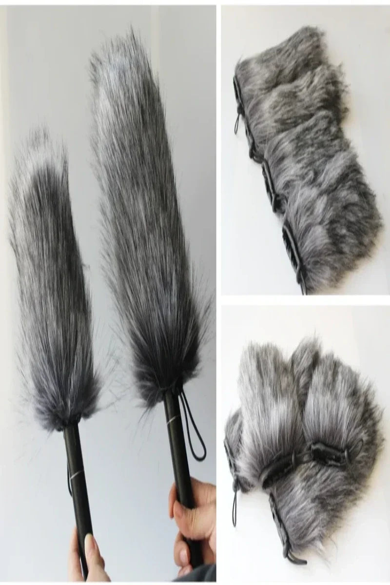 MF2 Furry Windscreen Wind Cover Microphone Windscreen Foam Cover 9-24cm for Mic Windproof Wind Screen Mic Windscreen