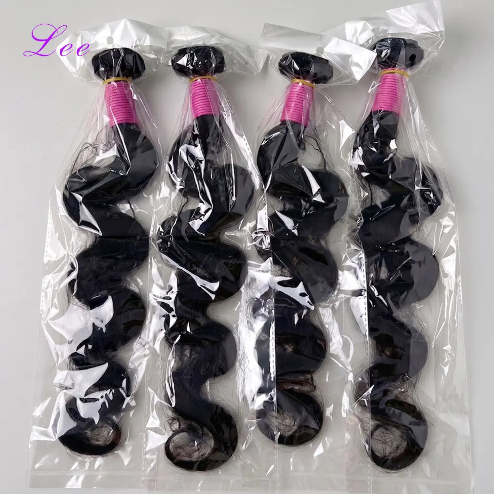 16A Body Wave Bundles Human Hair Brazilian Real Remy Weave Hair 3 4 5 Pcs Unprocessed Raw Hair Bundles Extensions Natural Black