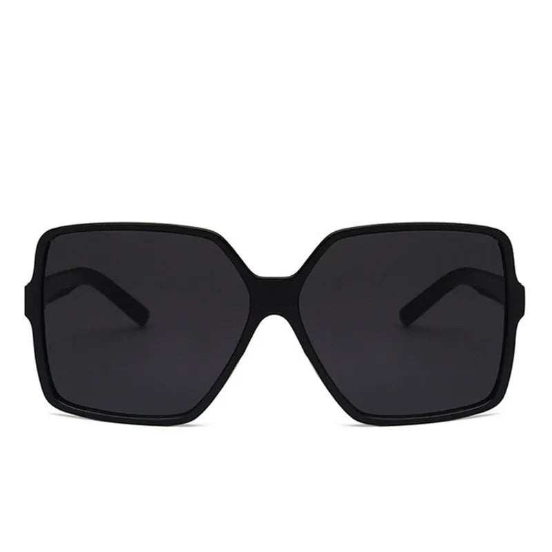 2PCS Brand Designer Fashion Oversized Sunglasses Women Plastic Female Big Frame Gradient Sun Glasses UV400 gafas de sol mujer