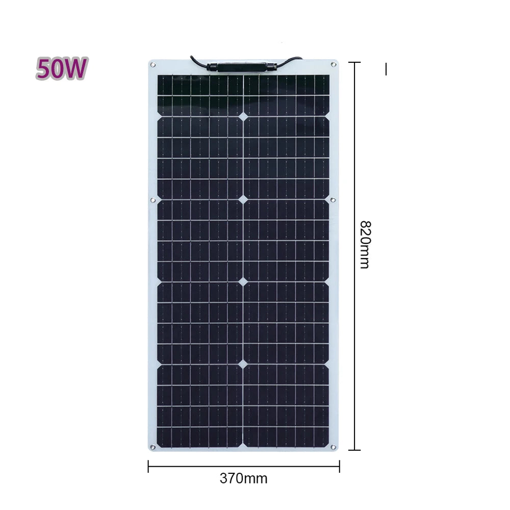 XINPUGUANG 150W 120W 100W 50W Flexible Solar Panel 18V Solar Charge 12V Battery Charger System Kit For Motor Home Camper Balcony