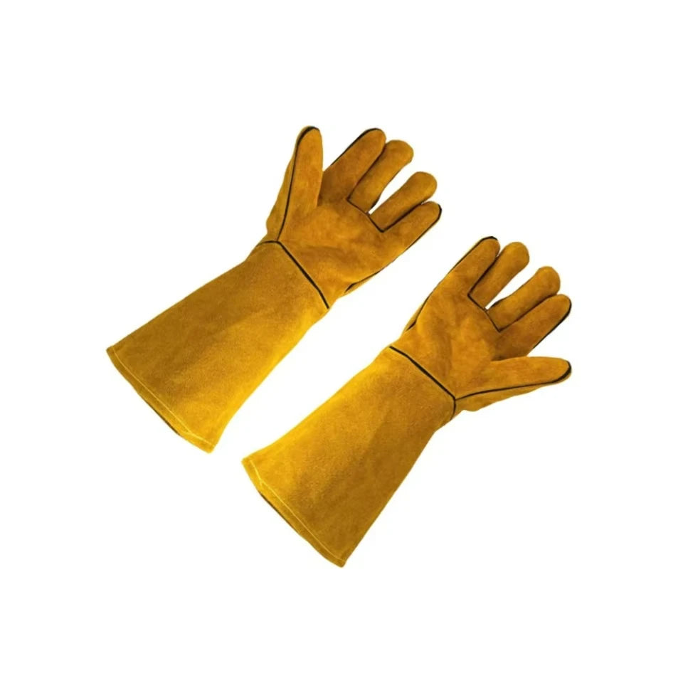 Best Quality Tig Argon Welding Gloves Comfortable Fire-Proof Safety Gloves Latex Coating Cowhide Leather Anti-Slip for Welder
