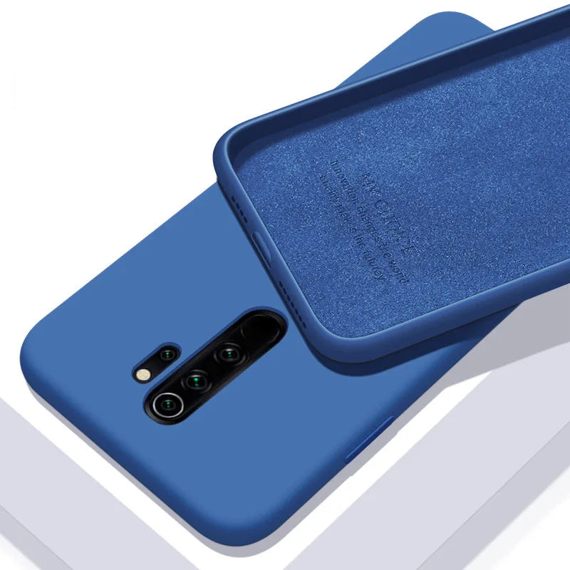 For XiaoMi RedMi Note 9 9s Pro 10 11 11S 10s 10T 9T 8 8T 7 Pro 9A 9C 10C Poco X3 F3 Soft Solid Candy Cover Liquid Silicone Case