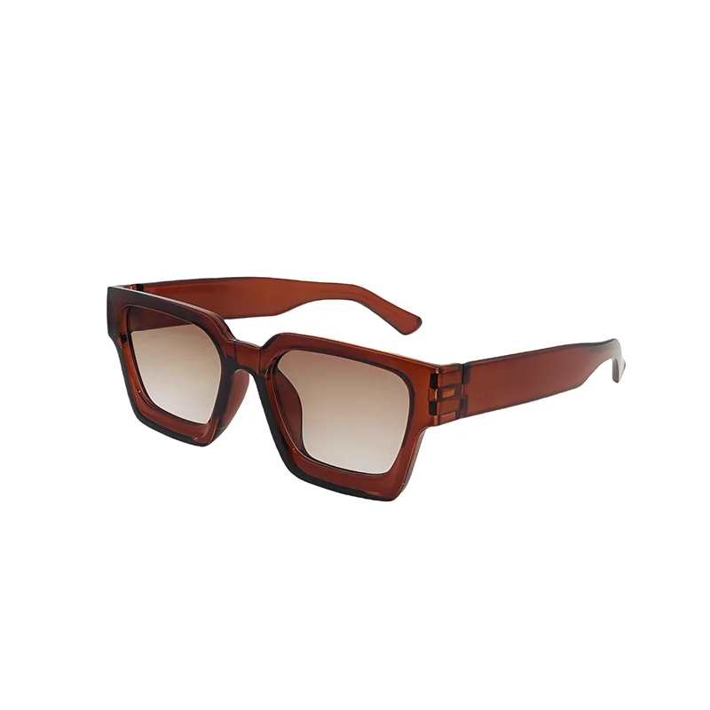 1PC Unisex Plastic Fashion Square Frame Sunglasses For Street Photography And Beach Trips Driving Accessories