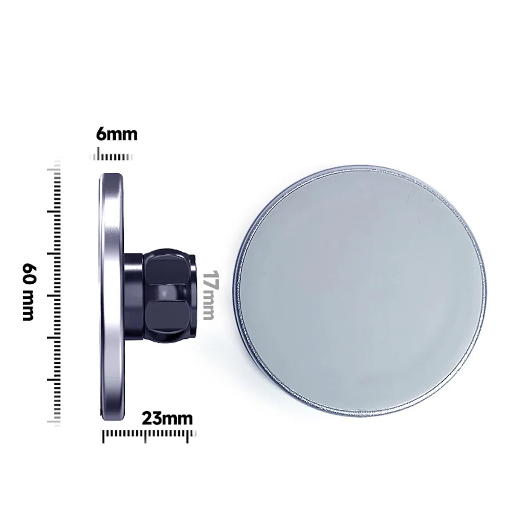 Aluminum Magnetic Base Phone Holder Stand for Magsafe iPhone 16 15 14 13 12 For 17mm Socket Magnet Mount Removable Cell Phones