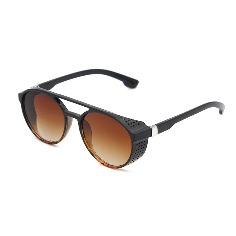 1/2PCS Classic Gothic Steampunk Sunglasses Men Women Brand Designer Shades Retro Round Driving Sun Glasses UV400