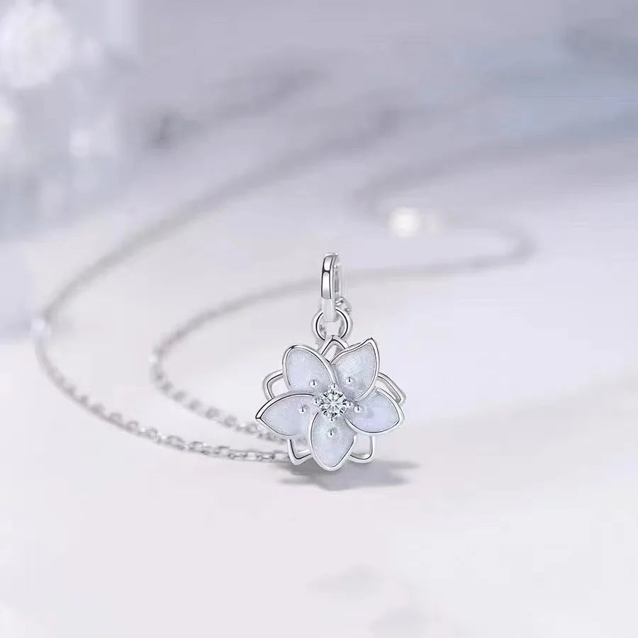 S925 Sterling Silver Necklaces For Women Simple Chain Fashion Minimalist Pendant Necklaces Adjustbale Necklace Birthday Gift
