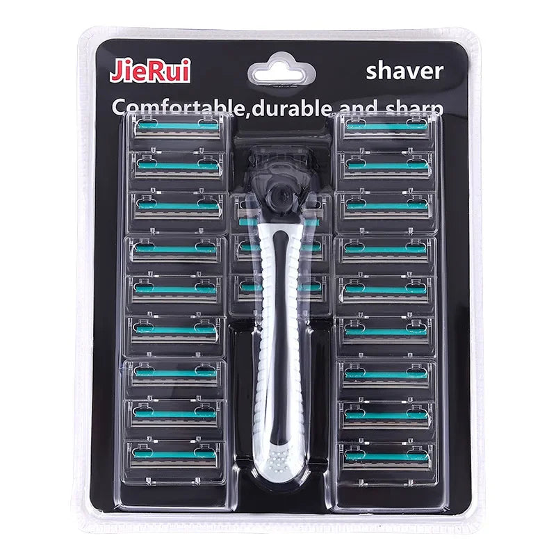 Multiple Blade Heads Can Be Replaced with Two Layers of Old Manual Shaver Shaver Disposable Manual Shaver Razors for Shaving Men