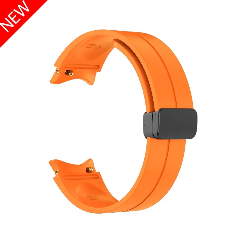 Original Silicone Band for Samsung Watch 7 6 5 4 Classic Strap 47mm 43mm 44mm 40mm Magnetic Buckle For Galaxy Watch 5 Pro 45mm