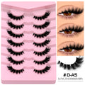VELTRINAY Fake Lashes Mink Lashes Plush 3D False Eyelashes Clear Band Accent Cat Eye Lashes False Lashes Makeup