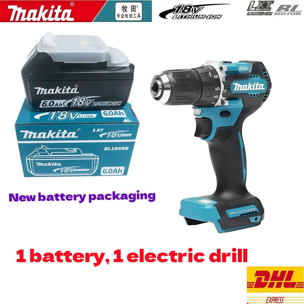 100% Genuine Original Makita 6.0Ah 18V Rechargeable Battery, BL1860B Makita 18V Battery BL1850 BL1840 BL1860 Replacement Lithium