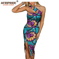 Women`s Dresses African Ankara Fabric Print Strap Sleeveless Sexy Club Dress Floral Party Dress Wax Attire AFRIPRIDE A1925052
