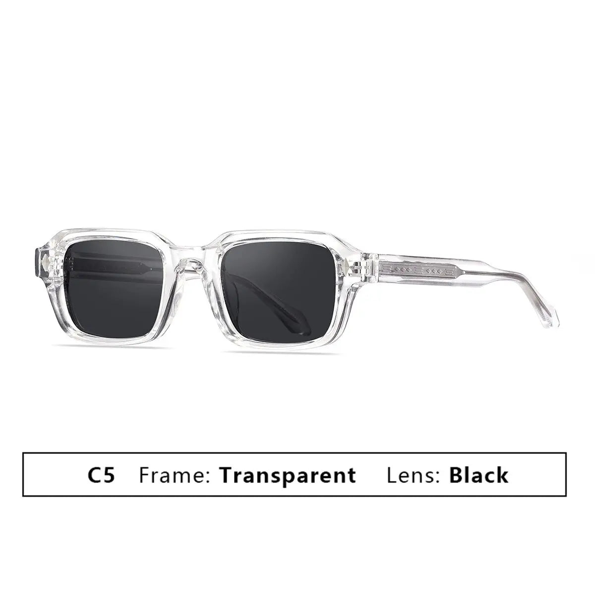 2025 New Small Square Frame Men's Sunglasses High Quality Propionic Acid Pin Technology Fashion Women Shades Punk Eyewear