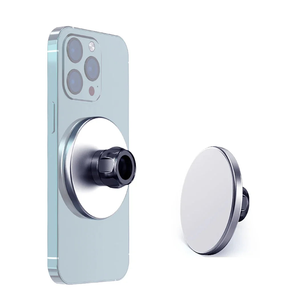Aluminum Magnetic Base Phone Holder Stand for Magsafe iPhone 16 15 14 13 12 For 17mm Socket Magnet Mount Removable Cell Phones