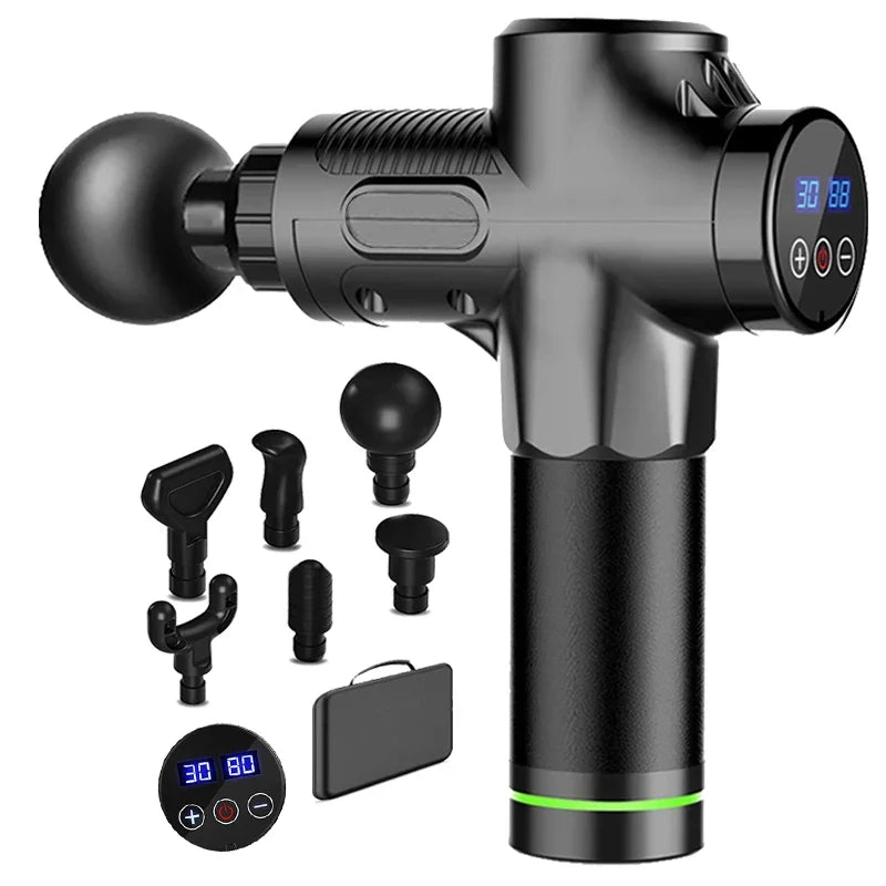 Electric Deep Tissue Massage Gun for Athletes 30-99 Speed Levels with Portable Storage Bag - Pain Relief for Neck Back Leg