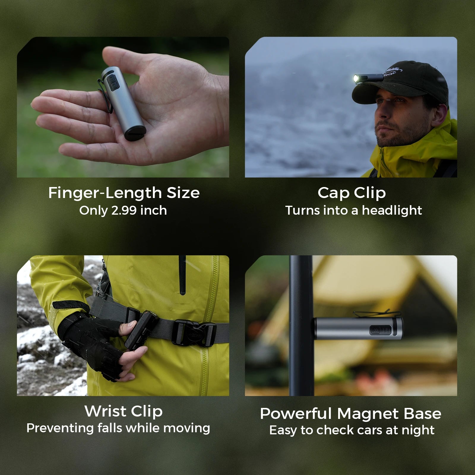 FLEXTAIL ZERO FLASHLIGHT - 47g 1200 Lumens EDC Flashlight, 7 Light Modes with Replaceable and Rechargeable Battery