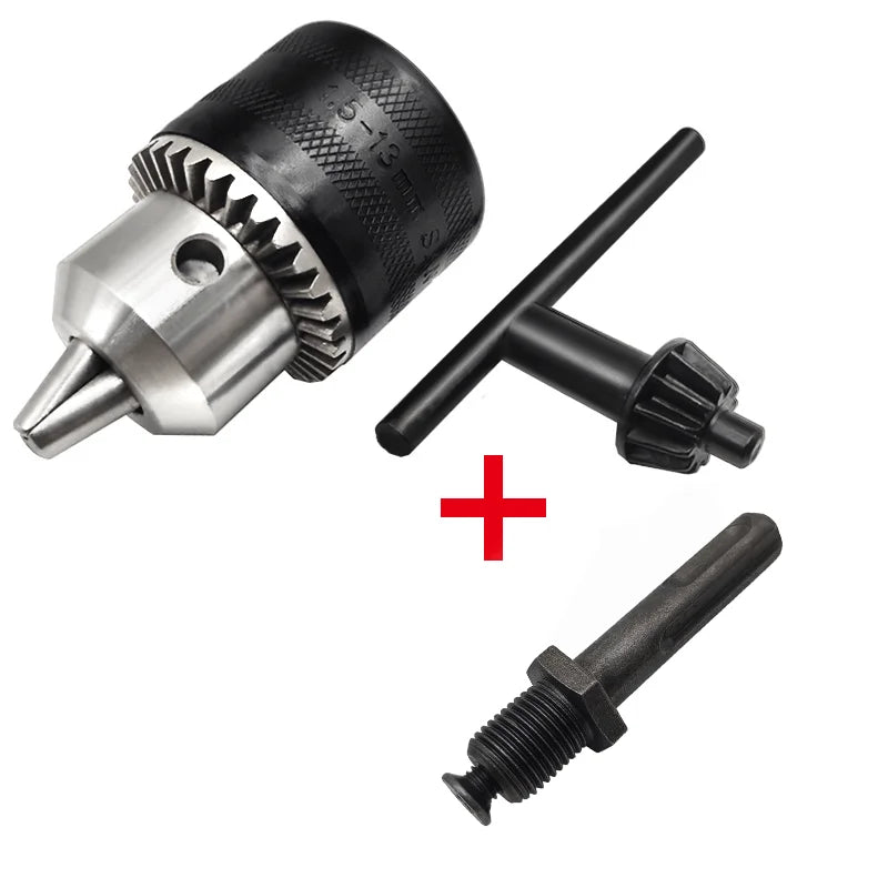 1.5-13mm Precise Drill Chuck Converter 1/2"-20UNF Thread Quick Change Adapter SDS-Plus Shank 1/4" Hex