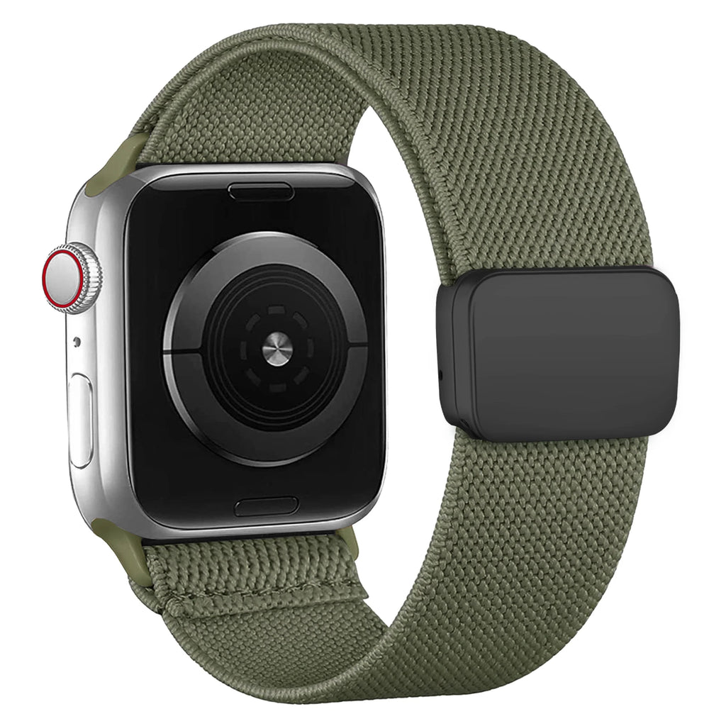 Magnetic Loop For Apple Watch Band 40mm 44mm 45mm 49mm 41mm 38mm Nylon sport bracelet iwatch ultra 3 2 Series 11 10 9 8 se strap
