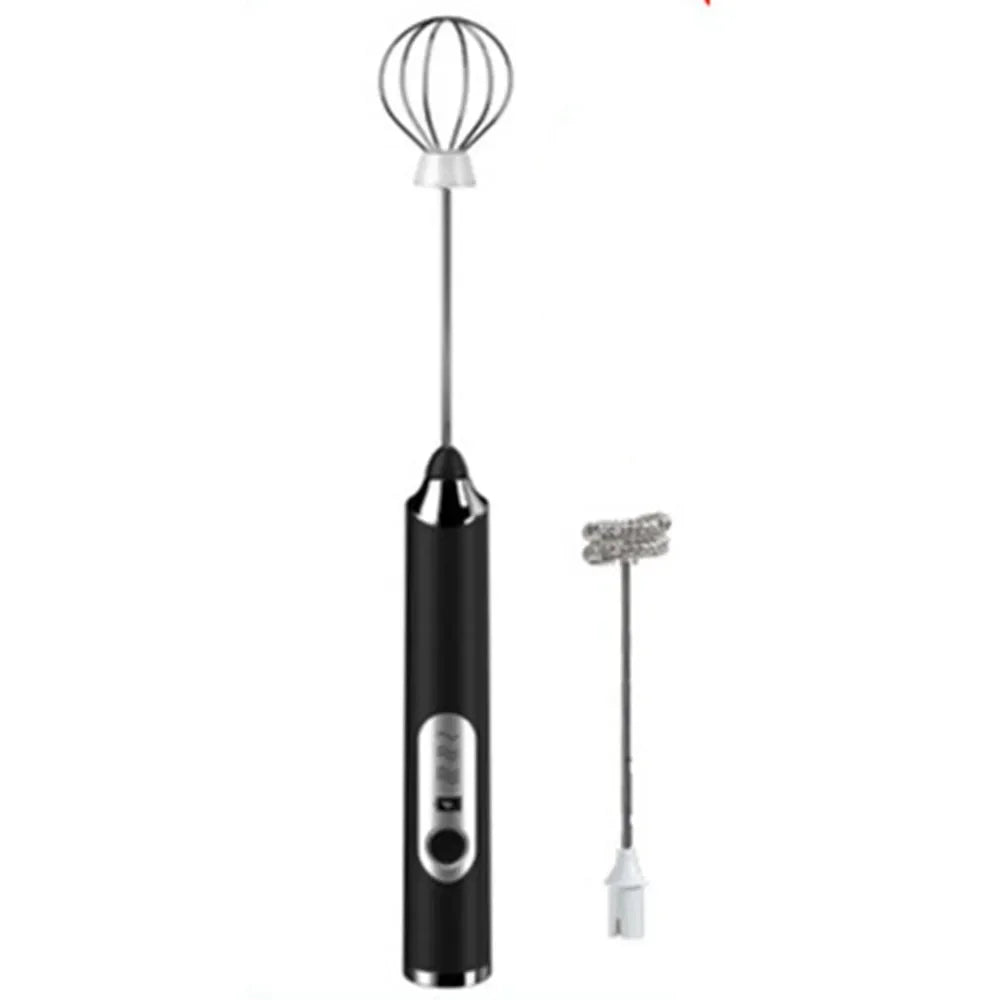 Electric Foamer Mixer Whisk Beater Stirrer 3-Speeds Coffee Milk Drink Frother USB Rechargeable Handheld Food Blender Whisk