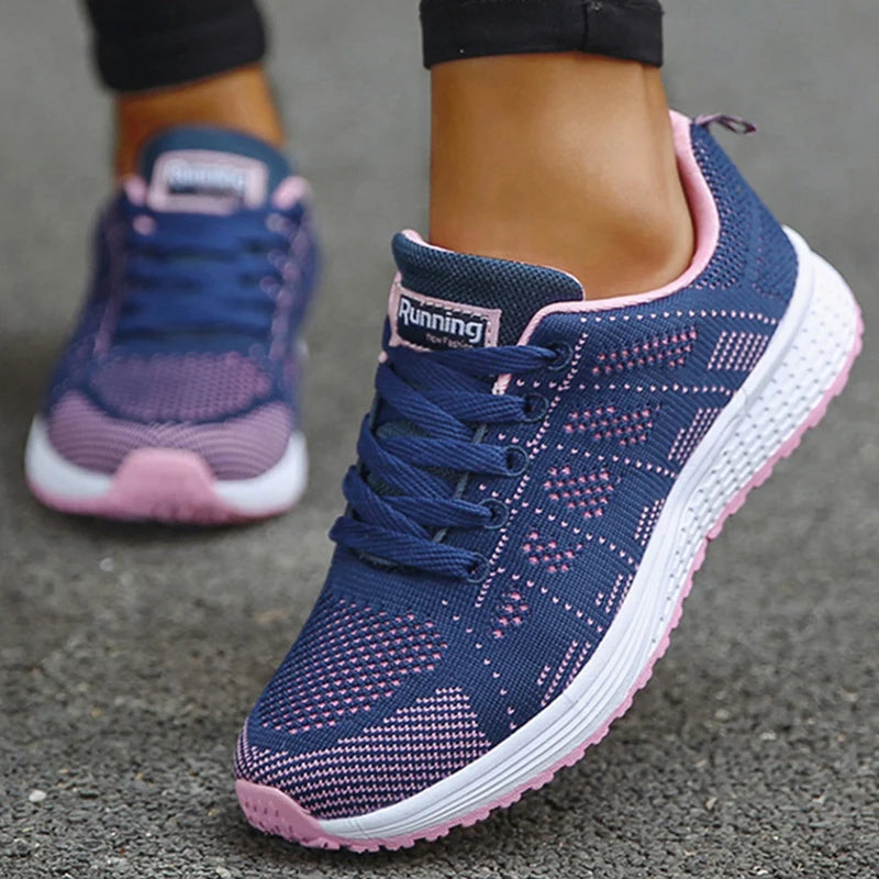 Sneakers Women Shoes Fashion Vulcanize Chunky Sneakers Flat Ladies Shoes Walking Women's Sneakers Plus Size Mujer Shoes Woman