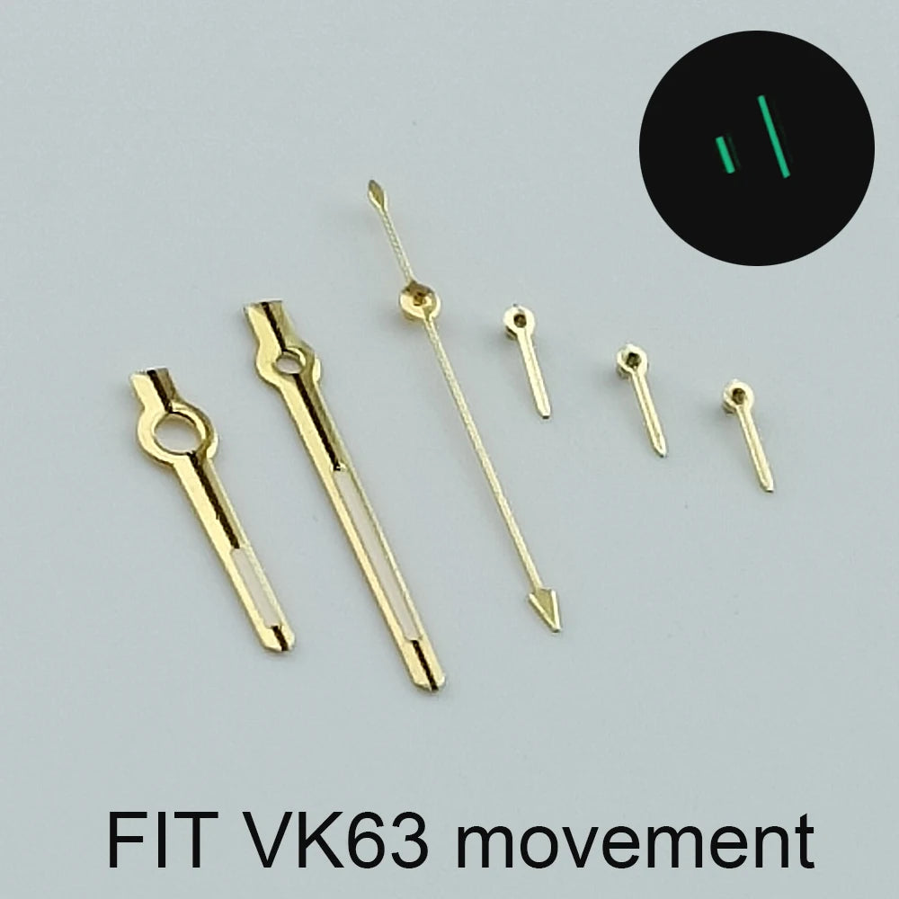 Watch Hands Accessories Hands for VK63 Quartz Movement Watch Accessories Watch Parts for Wristwatches