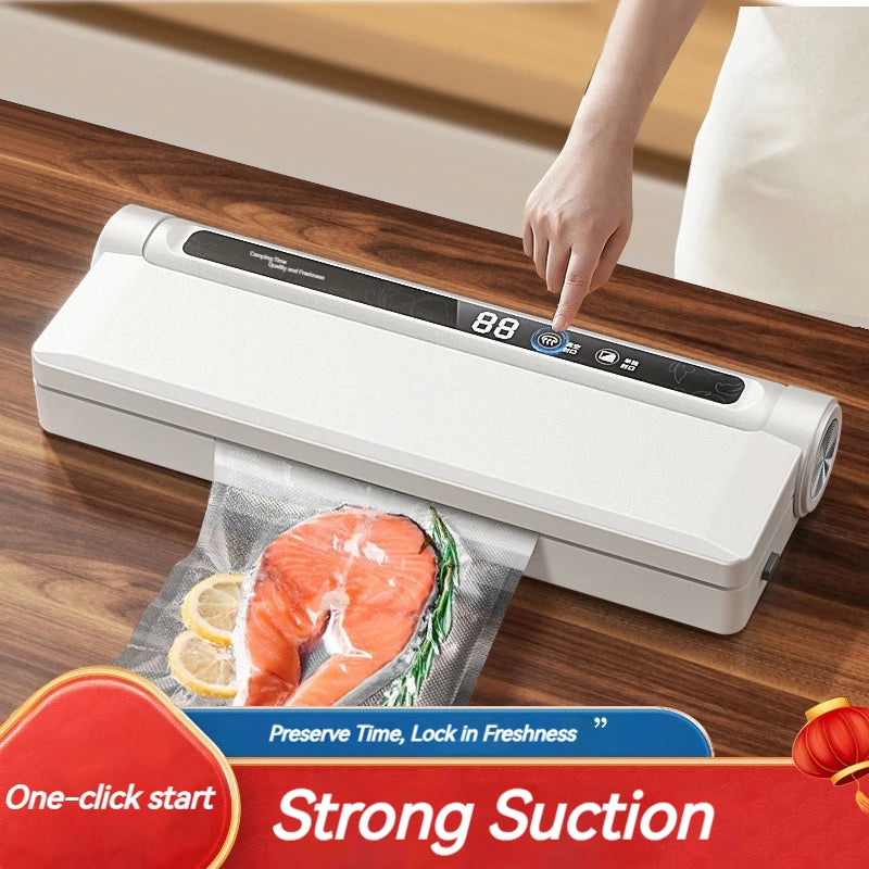 Household Fully Automatic Vacuum Sealer Kitchen Small Sealing Fresh-keeping Machine Food Vacuum Packaging Machine