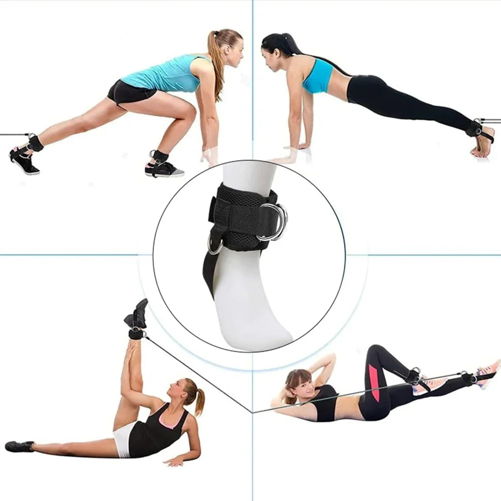 1/2Pcs New Ankle Straps for Cable Machines Kickbacks - Adjustable Comfort Ankle Cable Attachments for Gym Ankle Leg Extensions