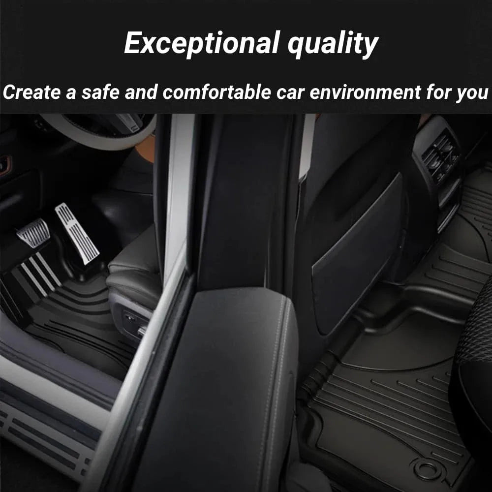 3PCS NEW All-Weather Waterproof Non-slip Durable Car Floor Mats For Chevy Silverado/GMC Sierra 1500 2019-2024 Auto Flexible Floor Liners