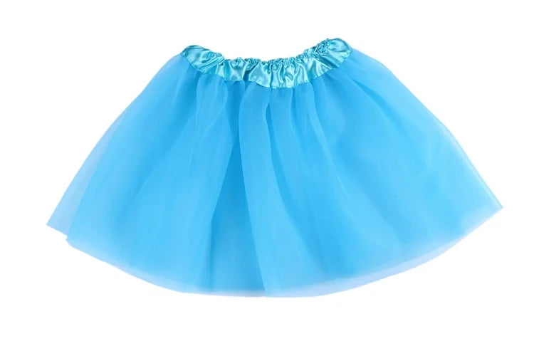 Girl Elastic Ballet Dancewear Tutus Mini Skirt For Birthday Party Dance 3 Layer Tulle Tutu Skirt for Kids Princess 2-8Y Girls