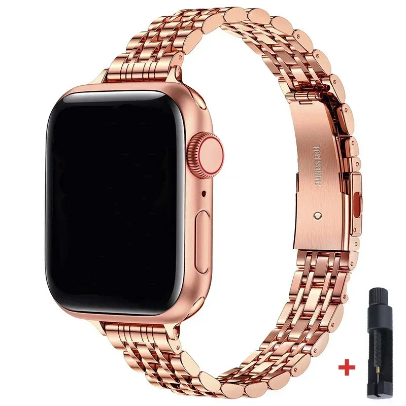 Stainless Steel Strap For Apple Watch Ultra 2 Band 49mm 42 44mm Metal Bracelet iWatch Series 10 46mm 9 8 7 6 SE 5 4 3 45mm 41mm